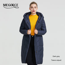 Load image into Gallery viewer, MIEGOFCE 2019 The New Winter Women Collection Jacket Winter Women Coat V-Shaped Collar With Hood That Will Protect From The Cold