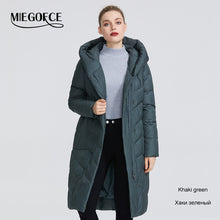 Load image into Gallery viewer, MIEGOFCE 2019 The New Winter Women Collection Jacket Winter Women Coat V-Shaped Collar With Hood That Will Protect From The Cold