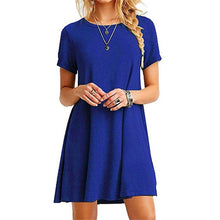 Load image into Gallery viewer, 2019 new fashion women&#39;s dress casual round neck short sleeves loose large Women dress belly fit casual woman estidos