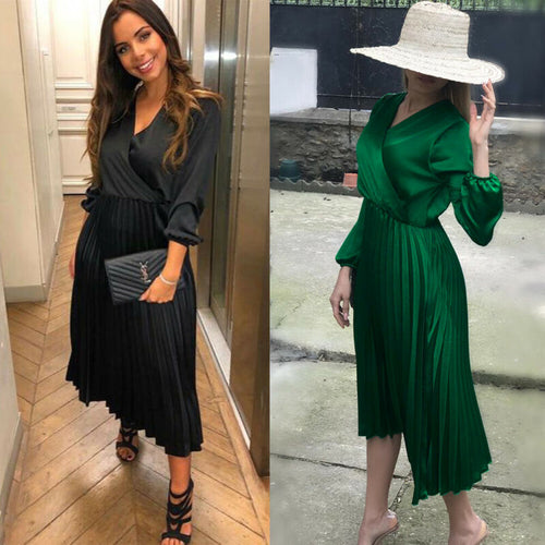 2019 New Women's Three Quarter Sleeve High Low Cocktail Party Dress Maxi Long Dress party dresses robe femme