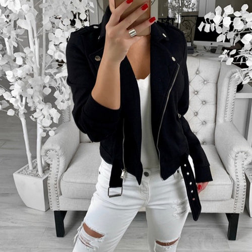 Autumn Women Basic Jackets 2019 Black Slim Lady Jacket Sweet Female Zipper Femme Outwear Plus Size Coats Long Sleeve Jackets 3XL