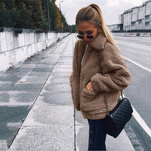 Load image into Gallery viewer, Fur coat women 2019 short casual winter basic jacket women fashion zipper warm solid autumn coat female jacket outwear BDR1007