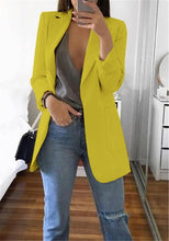 Load image into Gallery viewer, Fanbety 2019 Winter Autumn Women Casual Suit Coat Business Long Sleeve Jacket Outwear Office Ladies fashion plus size Slim  Coat