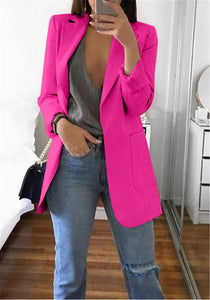 Fanbety 2019 Winter Autumn Women Casual Suit Coat Business Long Sleeve Jacket Outwear Office Ladies fashion plus size Slim  Coat