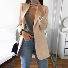 Load image into Gallery viewer, Fanbety 2019 Winter Autumn Women Casual Suit Coat Business Long Sleeve Jacket Outwear Office Ladies fashion plus size Slim  Coat