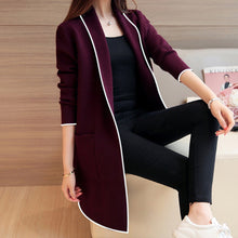 Load image into Gallery viewer, 2019 Fashion Casual Women&#39;s Long Sleeve Cardigan Coat Jacket Slim Loose Plus Size M-3XL OL Pockets Coat Turn-down Collar Jackets