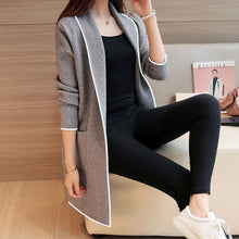 Load image into Gallery viewer, 2019 Fashion Casual Women&#39;s Long Sleeve Cardigan Coat Jacket Slim Loose Plus Size M-3XL OL Pockets Coat Turn-down Collar Jackets