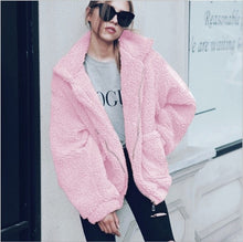 Load image into Gallery viewer, Autumn winter jacket female coat 2019 fashion korean style plus size women teddy fur coat female casual jacket woman pusheen