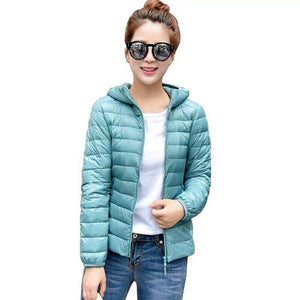 2019 winter ultra light snow waterproof warm jacket for women sexy slim hooded stand collar women short jacket plus bis 5xl