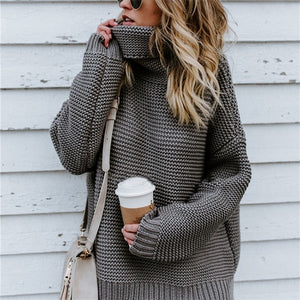 Winter Sweater Women Pullover Turtleneck Knitted Sweater Long Sleeve XL Plus Size Clothes Sueter Mujer Invierno 2019