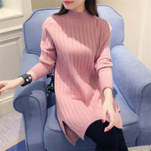 Load image into Gallery viewer, Women Sweater Dress Korean Woman Sweaters Dresses Autumn Winter Women Knitted Cashmere Sweater Dress Office Lady Cotton Sweaters