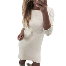 Load image into Gallery viewer, Dress 2019 Hot Sale Autumn Winter O Neck Long Sleeve Solid Color Ladies Loose Casual Women Dress Lady Bodycon Robe Dresses