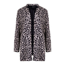 Load image into Gallery viewer, 2019 Spring Autumn Fashion Women&#39;s Leopard Jacket Sweater Top Warm Casual Suit Long Coat