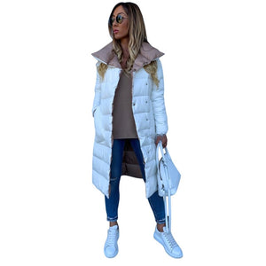 Women Double-sided Coat Winter Warm Long Jacket Casual Solid Colour Ladies Coat Outwear Cotton abrigos mujer invierno 2019 D20