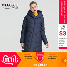 Load image into Gallery viewer, MIEGOFCE 2019 The New Winter Women Collection Jacket Winter Women Coat V-Shaped Collar With Hood That Will Protect From The Cold