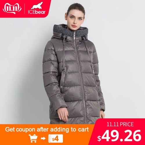 ICEbear 2019 New Winter Women's jacket Fashion Female Coat High Quality Woman coat Brand Apparel GWD19555I