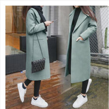 Load image into Gallery viewer, 2019 New Womens Coats Fashion Single Breasted Women Blend Coat Slim Long Wool Coat Spring Autumn Women Wool Coat Hot jackets