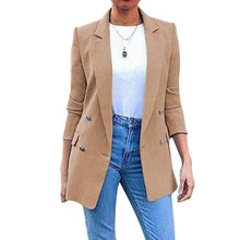 Load image into Gallery viewer, OEAK Spring Autumn Slim Fit Women Pockets Office Work Thin Coat Elegant Business Lady chaquetas mujer invierno 2019