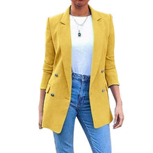 Load image into Gallery viewer, OEAK Spring Autumn Slim Fit Women Pockets Office Work Thin Coat Elegant Business Lady chaquetas mujer invierno 2019