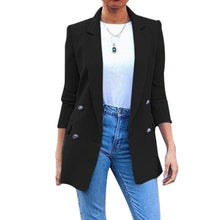 Load image into Gallery viewer, OEAK Spring Autumn Slim Fit Women Pockets Office Work Thin Coat Elegant Business Lady chaquetas mujer invierno 2019