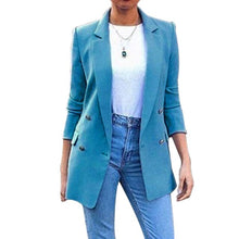 Load image into Gallery viewer, OEAK Spring Autumn Slim Fit Women Pockets Office Work Thin Coat Elegant Business Lady chaquetas mujer invierno 2019