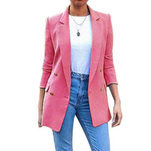 Load image into Gallery viewer, OEAK Spring Autumn Slim Fit Women Pockets Office Work Thin Coat Elegant Business Lady chaquetas mujer invierno 2019