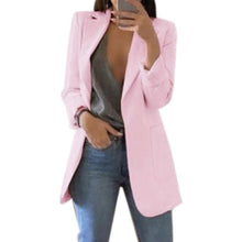 Load image into Gallery viewer, OEAK Spring Autumn Slim Fit Women Pockets Office Work Thin Coat Elegant Business Lady chaquetas mujer invierno 2019