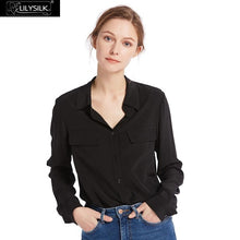 Load image into Gallery viewer, LilySilk Pure 100% Silk Shirts Blouse Women Basic Chinese Long Sleeves Elegant Lightweight Wrinkle-resistant Ladies High Quality