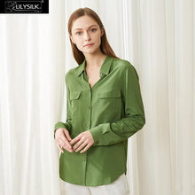 Load image into Gallery viewer, LilySilk Pure 100% Silk Shirts Blouse Women Basic Chinese Long Sleeves Elegant Lightweight Wrinkle-resistant Ladies High Quality