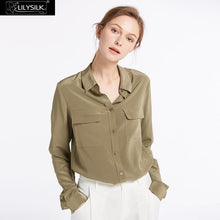 Load image into Gallery viewer, LilySilk Pure 100% Silk Shirts Blouse Women Basic Chinese Long Sleeves Elegant Lightweight Wrinkle-resistant Ladies High Quality