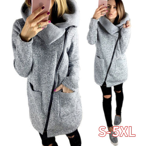 Fashion Autumn Winter Jacket Women Plus Size Zipper Female Coat Warm Streetwear Clothes 2019 New Women Jackets Outwear