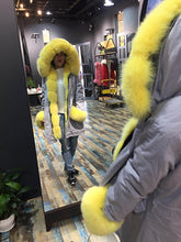 Load image into Gallery viewer, High Quality Hooded real rex rabbit fur liner parkas wholeskin rabbit women fur coat natural fox fur jacket real fur parka femme