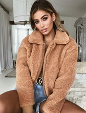 Load image into Gallery viewer, Thefound 2019 New Womens Warm Teddy Bear Hoodie Ladies Fleece Zip Outwear Jacket Oversized Coats